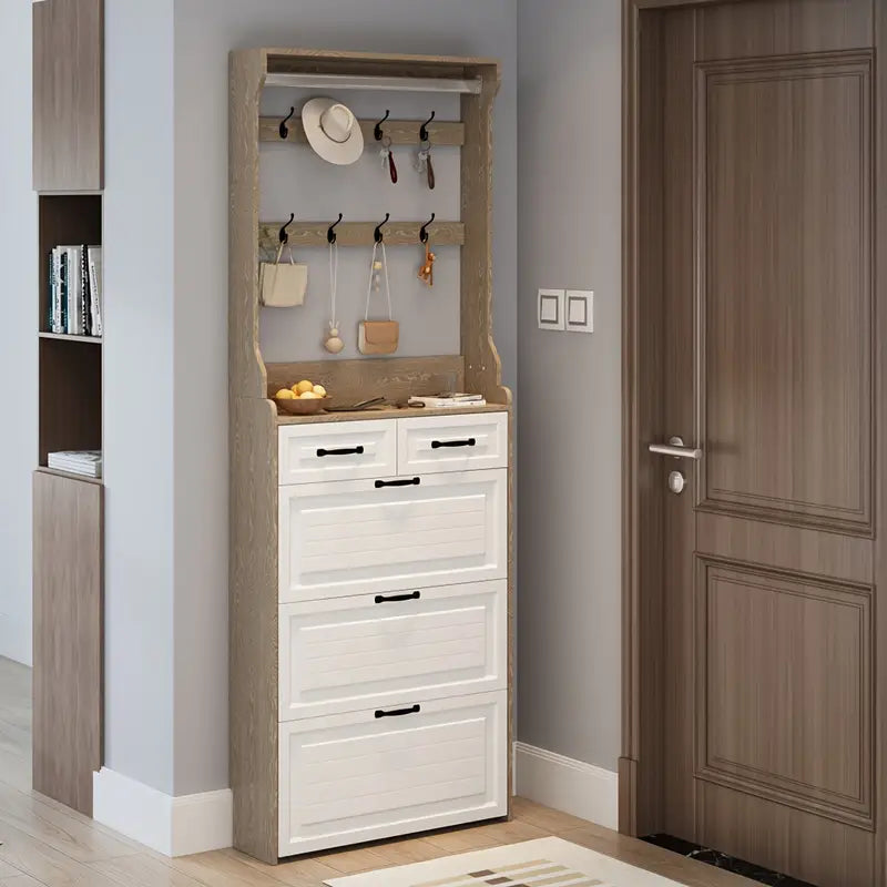 M-👞✨ Elegant and Space-Saving Entrance Shoe Cabinet! ✨👞
