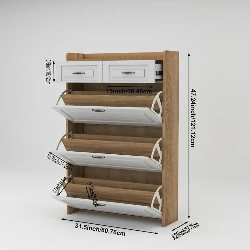 M-👞✨ Elegant and Space-Saving Entrance Shoe Cabinet! ✨👞