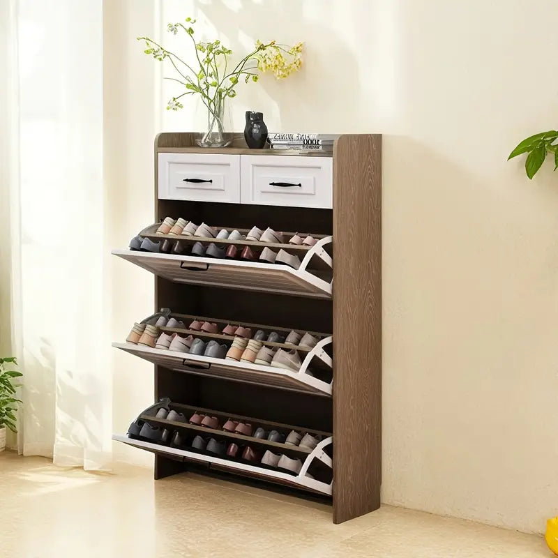 M-👞✨ Elegant and Space-Saving Entrance Shoe Cabinet! ✨👞