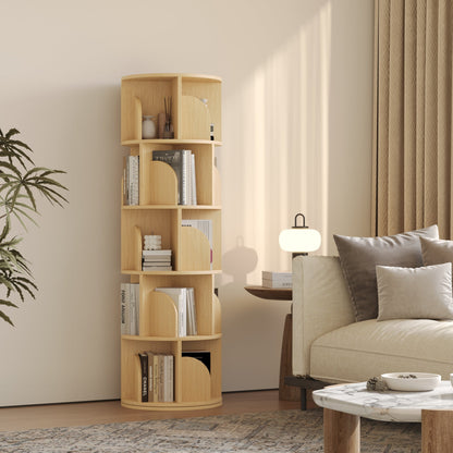 Yowos Rotating Bookshelf 360 Degree Storage Rack
