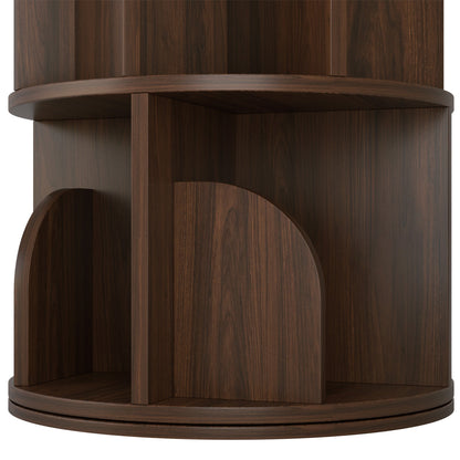 Yowos Rotating Bookshelf 360 Degree Storage Rack