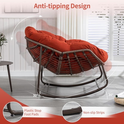 [CAILOVER]Rocking chair with cushion & free shipping