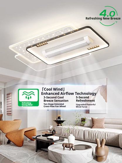 Intelligent bladeless fan chandelier & free shipping