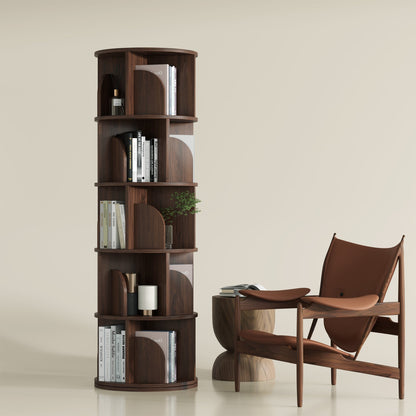 Yowos Rotating Bookshelf 360 Degree Storage Rack