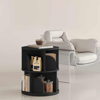Yowos Rotating Bookshelf 360 Degree Storage Rack