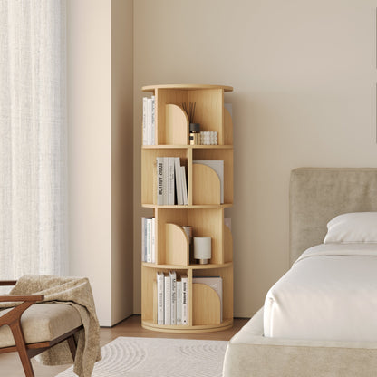 Yowos Rotating Bookshelf 360 Degree Storage Rack