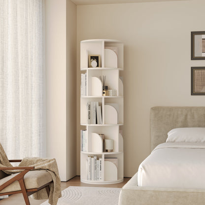 Yowos Rotating Bookshelf 360 Degree Storage Rack