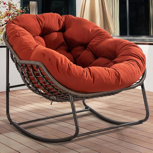 [CAILOVER]Rocking chair with cushion & free shipping