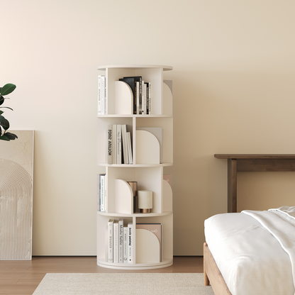 Yowos Rotating Bookshelf 360 Degree Storage Rack