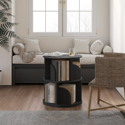 Yowos Rotating Bookshelf 360 Degree Storage Rack