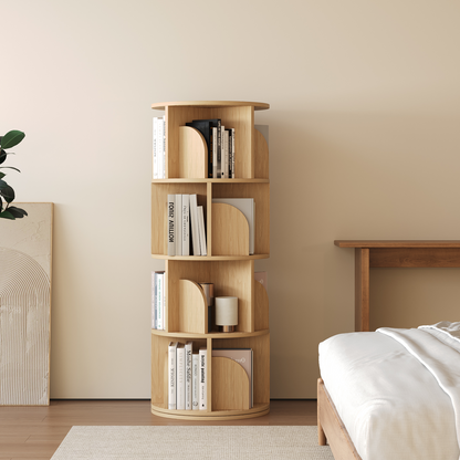 Yowos Rotating Bookshelf 360 Degree Storage Rack