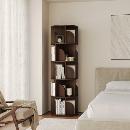 Yowos Rotating Bookshelf 360 Degree Storage Rack