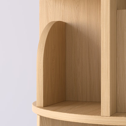 Yowos Rotating Bookshelf 360 Degree Storage Rack