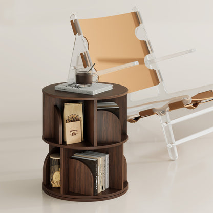 Yowos Rotating Bookshelf 360 Degree Storage Rack