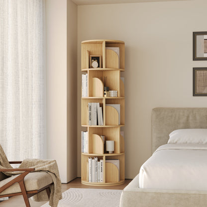 Yowos Rotating Bookshelf 360 Degree Storage Rack