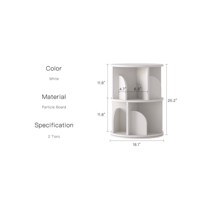 Yowos Rotating Bookshelf 360 Degree Storage Rack