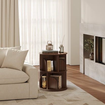 Yowos Rotating Bookshelf 360 Degree Storage Rack