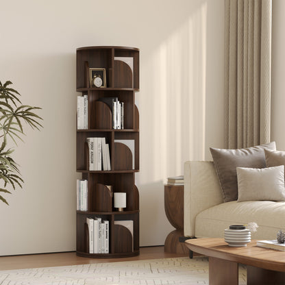Yowos Rotating Bookshelf 360 Degree Storage Rack