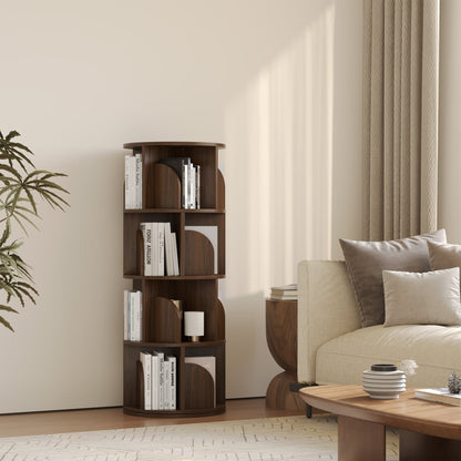 Yowos Rotating Bookshelf 360 Degree Storage Rack