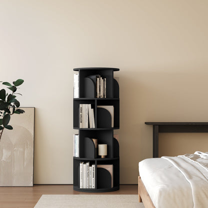Yowos Rotating Bookshelf 360 Degree Storage Rack