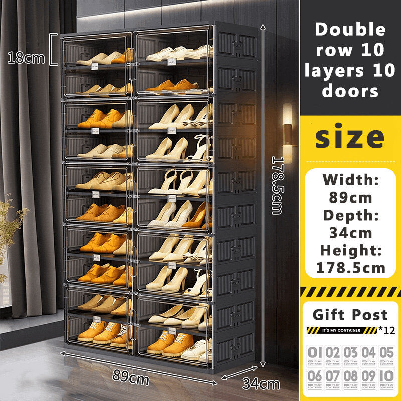 Premium Black Portable Shoe Protection Case