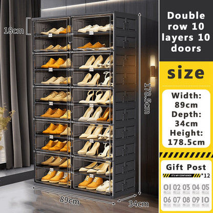 Premium Black Portable Shoe Protection Case