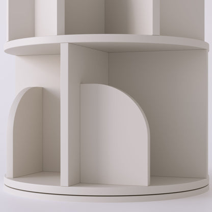 Yowos Rotating Bookshelf 360 Degree Storage Rack