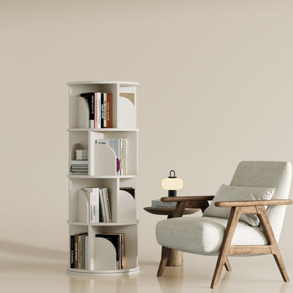 Yowos Rotating Bookshelf 360 Degree Storage Rack