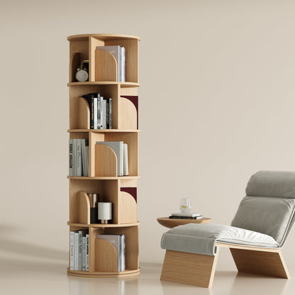 Yowos Rotating Bookshelf 360 Degree Storage Rack